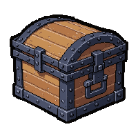 treasure chest sunken  water damaged worn