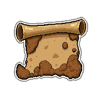 treasure map rolled  barnacle encrusted