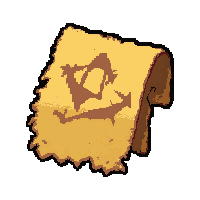 treasure map rolled  broken half piece