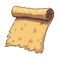 treasure map rolled  freshly recovered