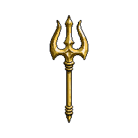 trident weapon gold  museum quality restored