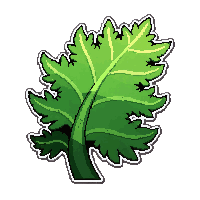 green fern frond  magical glowing