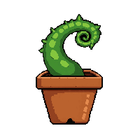 ivy vine tendril  potted in clay pot