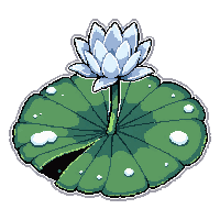 lily pad flower  frost covered