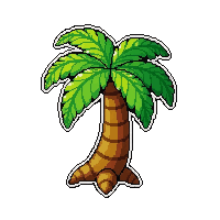 palm tree small  magical glowing