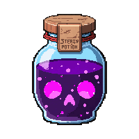 shrink purple  skull shaped jar