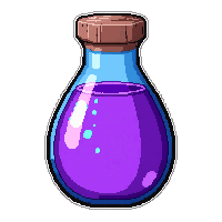 shrink purple  teardrop pendant vial