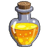 speed yellow  heart shaped vial