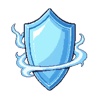 translucent shield bubble  floating with energy waves