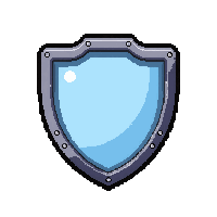 translucent shield bubble  in a question mark box