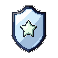 translucent shield bubble  with rotating star aura