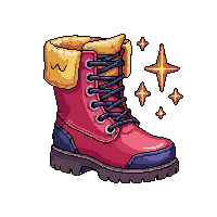 winged boots  surrounded by sparkles