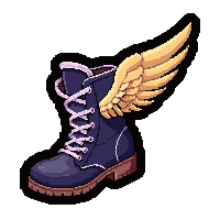 winged boots  with electric crackle