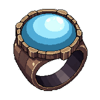 moonstone glowing ring  tarnished old