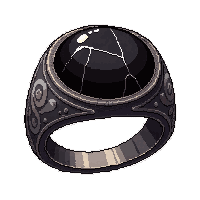onyx black ring  cracked damaged