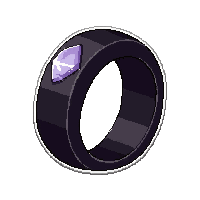 onyx black ring  pristine new