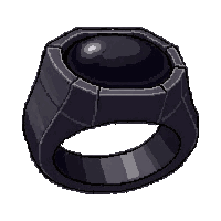 onyx black ring  shiny polished