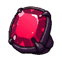 ruby red gem ring  enchanted magical glow