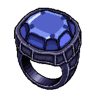 sapphire blue stone ring  cursed dark aura