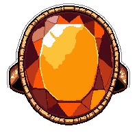 topaz orange ring  enchanted magical glow