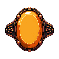 topaz orange ring  ornate filigree
