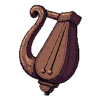 harp of enchantment  ancient rune carved