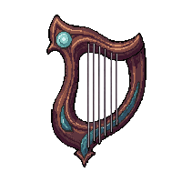 harp of enchantment  floating with energy