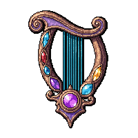harp of enchantment  jewel encrusted ornate
