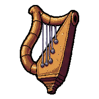 harp of enchantment  simple worn humble