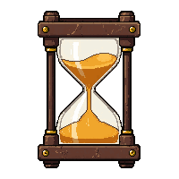 hourglass of time  chained and sealed