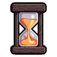 hourglass of time  cursed ominous glow