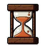 hourglass of time  dormant and dull