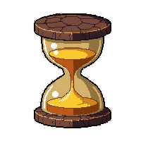 hourglass of time  floating with energy