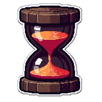 hourglass of time  ruby fire burning