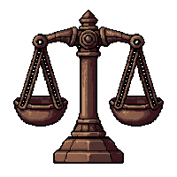 scale of justice  chained and sealed