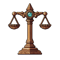 scale of justice  jewel encrusted ornate