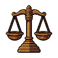 scale of justice  shattered but repairing