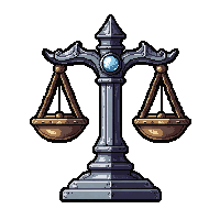 scale of justice  silver moonlight shine