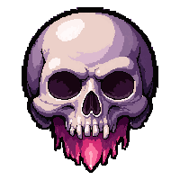 skull of necromancy  floating with energy