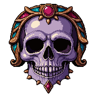 skull of necromancy  jewel encrusted ornate