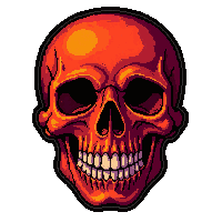 skull of necromancy  ruby fire burning