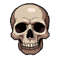 skull of necromancy  simple worn humble
