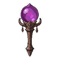 staff of elements  floating with energy