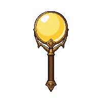 staff of elements  golden radiant glow