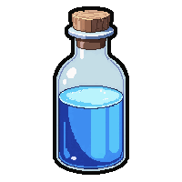 invisibility clear  tall bottle corked