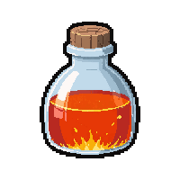 levitation float potion  burning hot steam