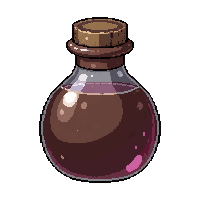 levitation float potion  leather wrapped flask