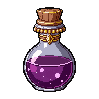levitation float potion  ornate gold trim