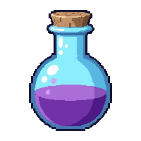 levitation float potion  round flask glass