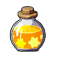 luck fortune potion  glowing bright liquid